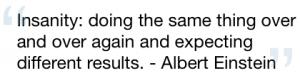 Insanity Quote by Albert Einstein